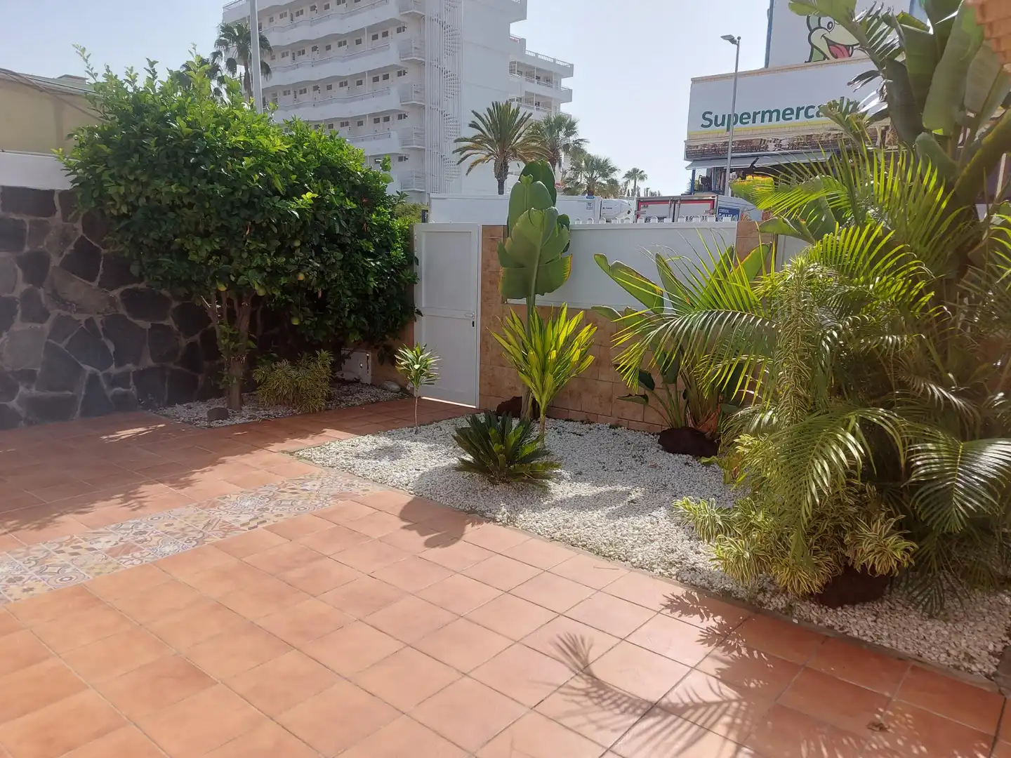 Terrassa de Casa adosada de lloguer en San Bartolomé de Tirajana amb Aire condicionat, Jardí privat i Terrassa