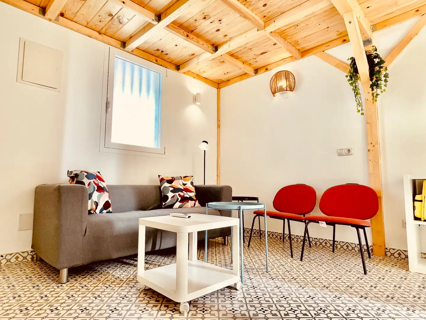 Sala de estar de Dúplex de alquiler en Madrid con Aire acondicionado, Terraza y Amueblado