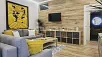 Living room of Apartment for sale in Badalona  with Air Conditioner, Heating and Parquet flooring
