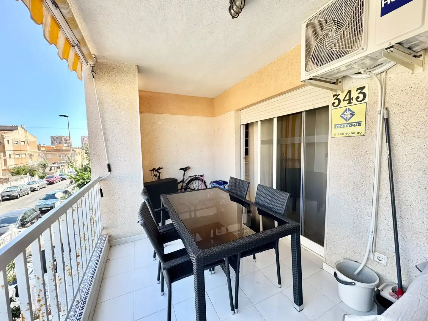 Balcony of Flat for rent in Torrevieja  with Air Conditioner, Heating and Swimming Pool