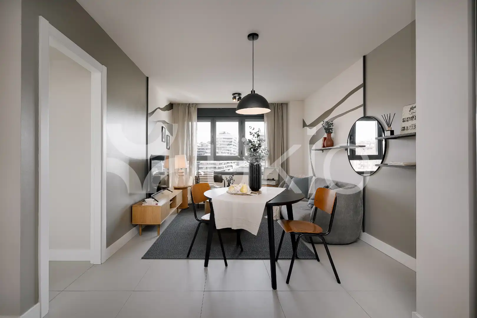 Sala d'estar de Apartament de lloguer en Madrid amb Aire condicionat, Calefacció i Moblat