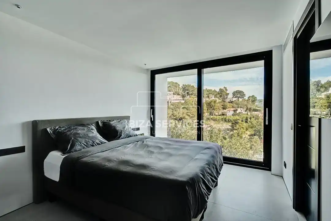 Dormitori de Casa o xalet de lloguer en Santa Eulària des Riu amb Aire condicionat, Jardí privat i Piscina