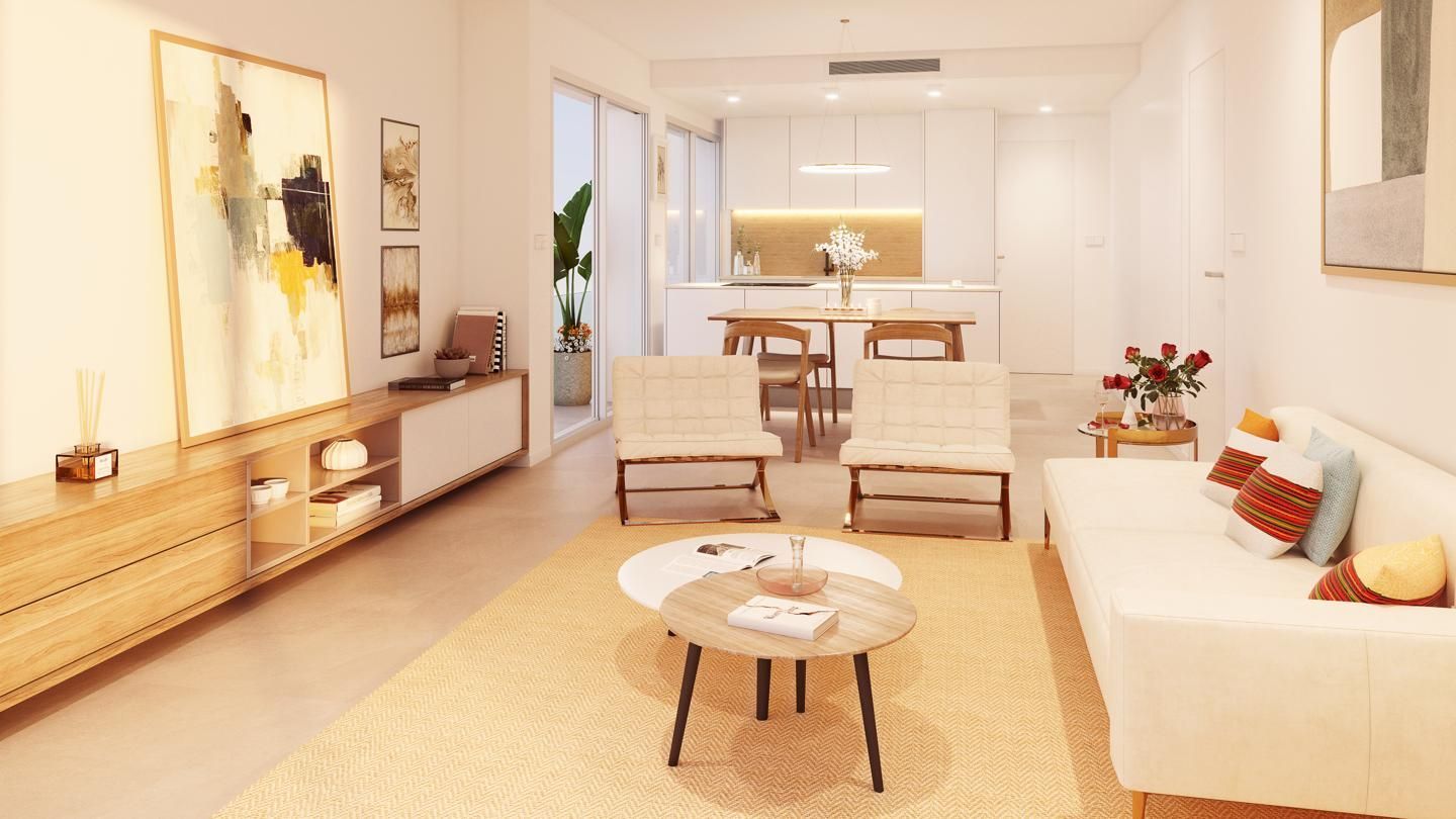 Living room of Flat for sale in Pilar de la Horadada  with Air Conditioner, Private garden and Terrace
