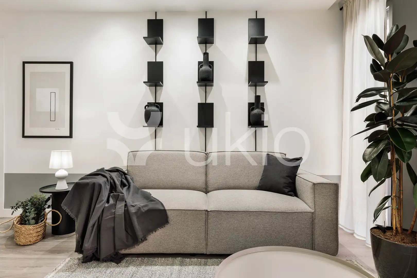 Sala de estar de Piso de alquiler en Barcelona con Aire acondicionado, Calefacción y Amueblado