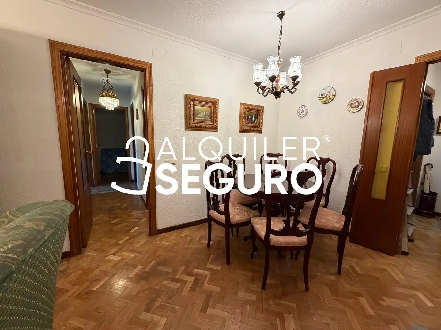 Dining room of Flat for rent in Madrid  with Air Conditioner, Heating and Terrace