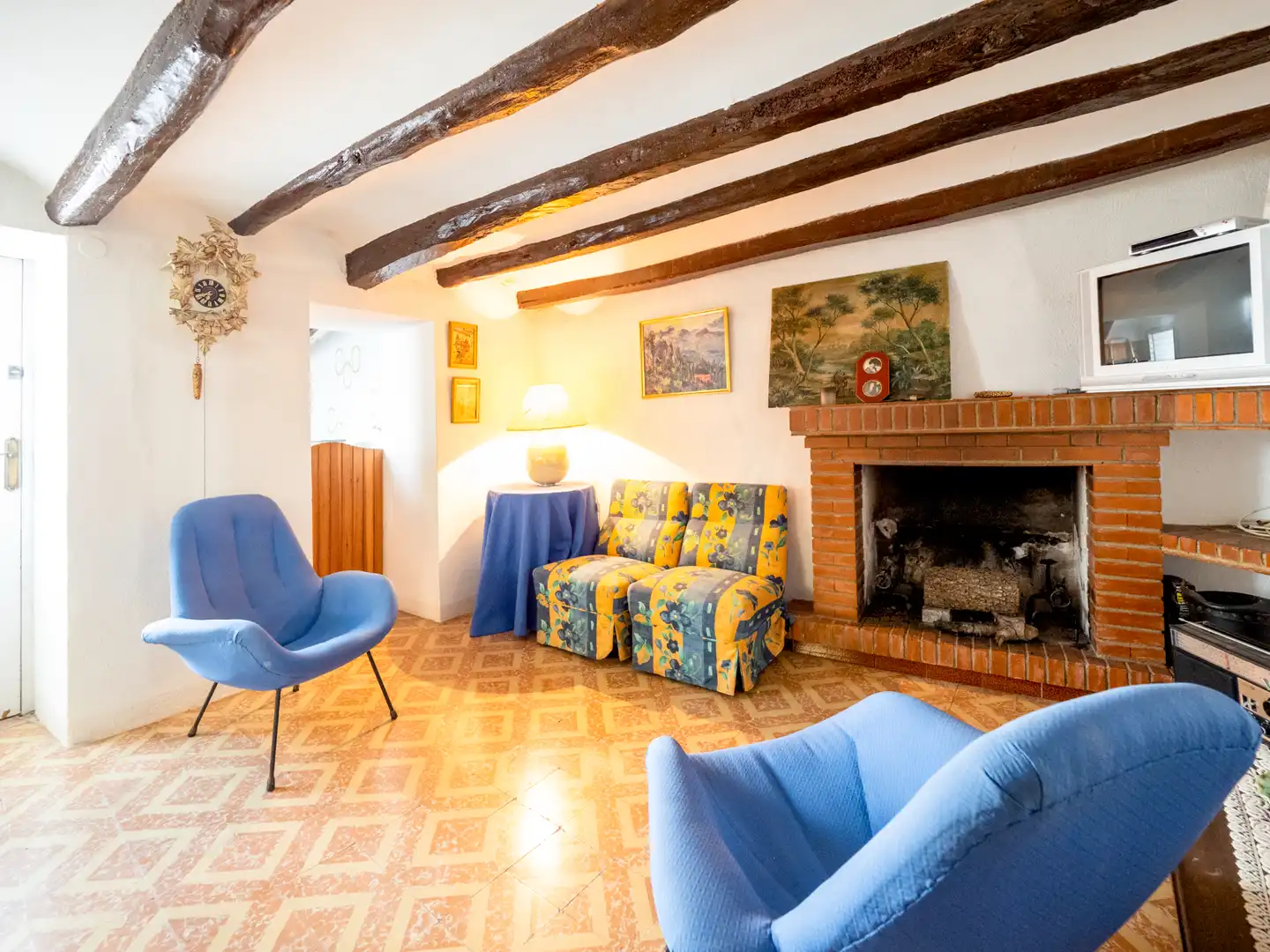 Sala de estar de Casa o chalet en venta en Torrelles de Foix con Jardín privado, Terraza y Amueblado