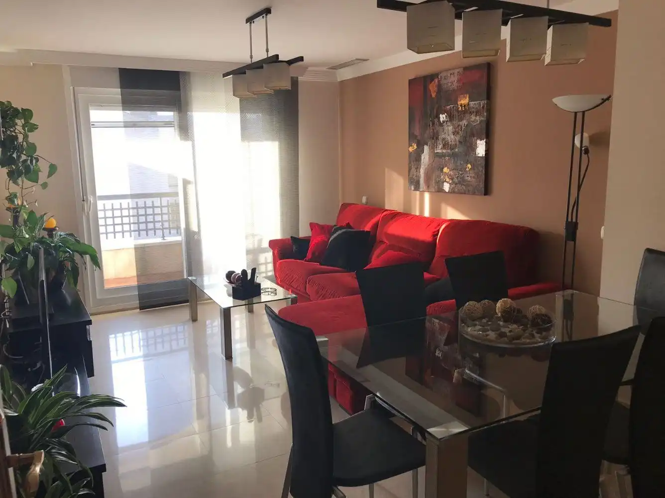 Living room of Flat for rent in Algeciras  with Air Conditioner and Furnished