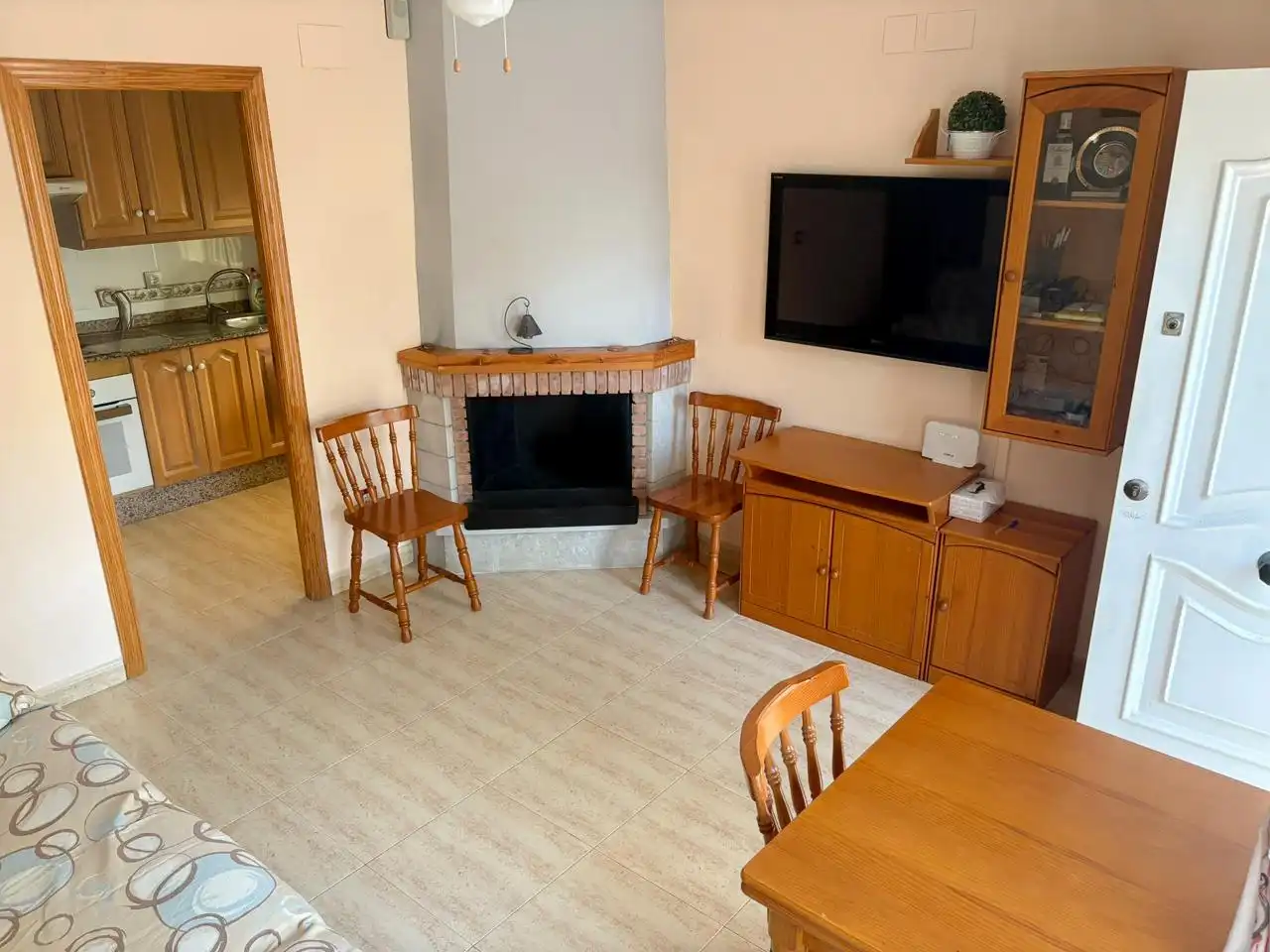 Wohnzimmer von Haus oder Chalet zur Miete in Santa Pola mit Klimaanlage, Terrasse und Balkon