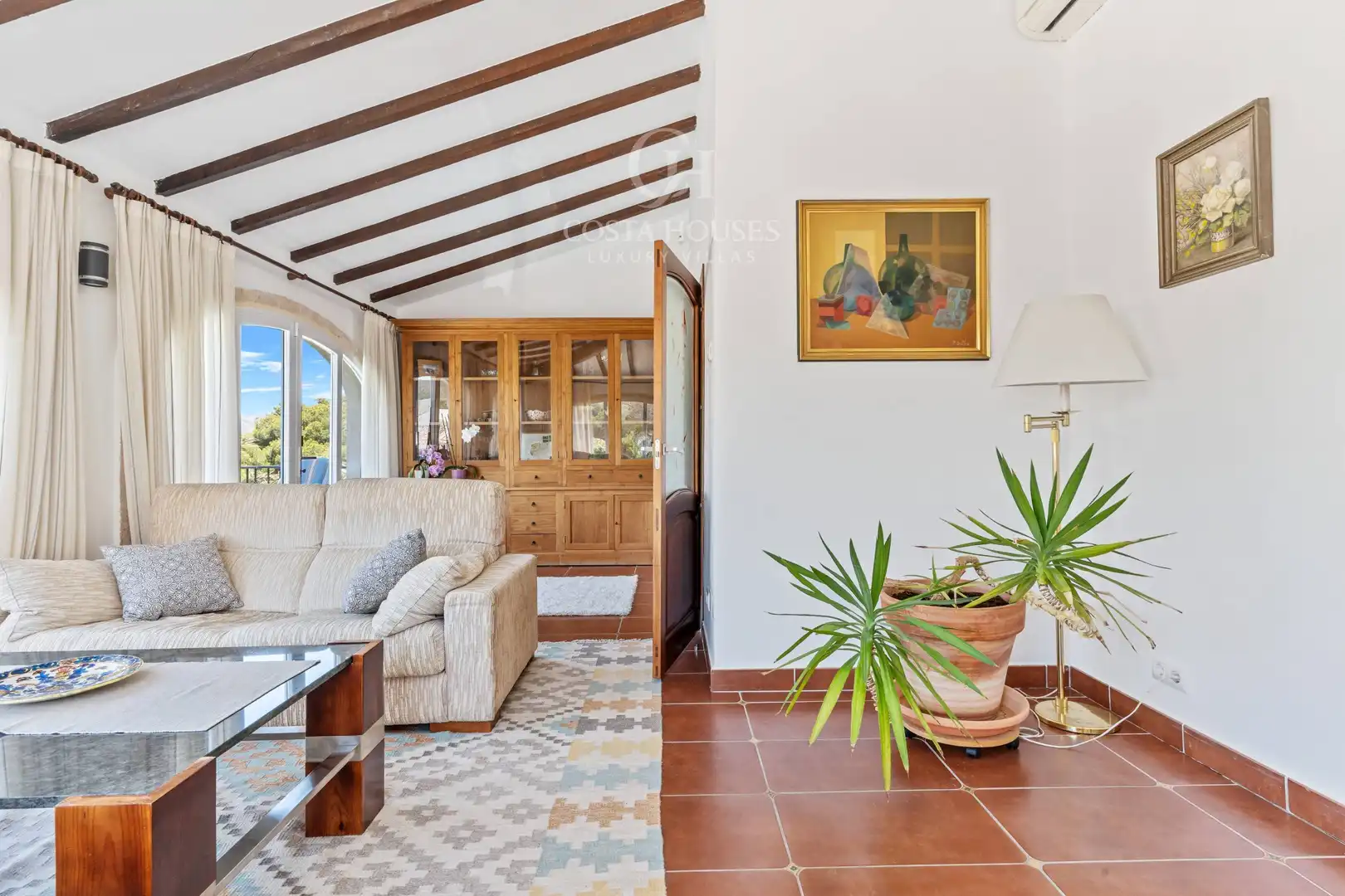 Sala de estar de Casa o chalet en venta en Jávea / Xàbia con Aire acondicionado, Calefacción y Jardín privado