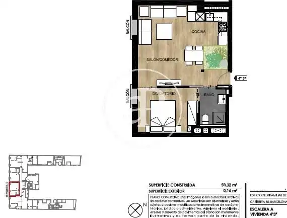 Außenansicht von Wohnung zum Verkauf in Barcelona mit Klimaanlage, Heizung und Privatgarten