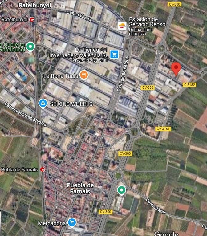 Vista exterior de Terreny industrial en venda en La Pobla de Farnals