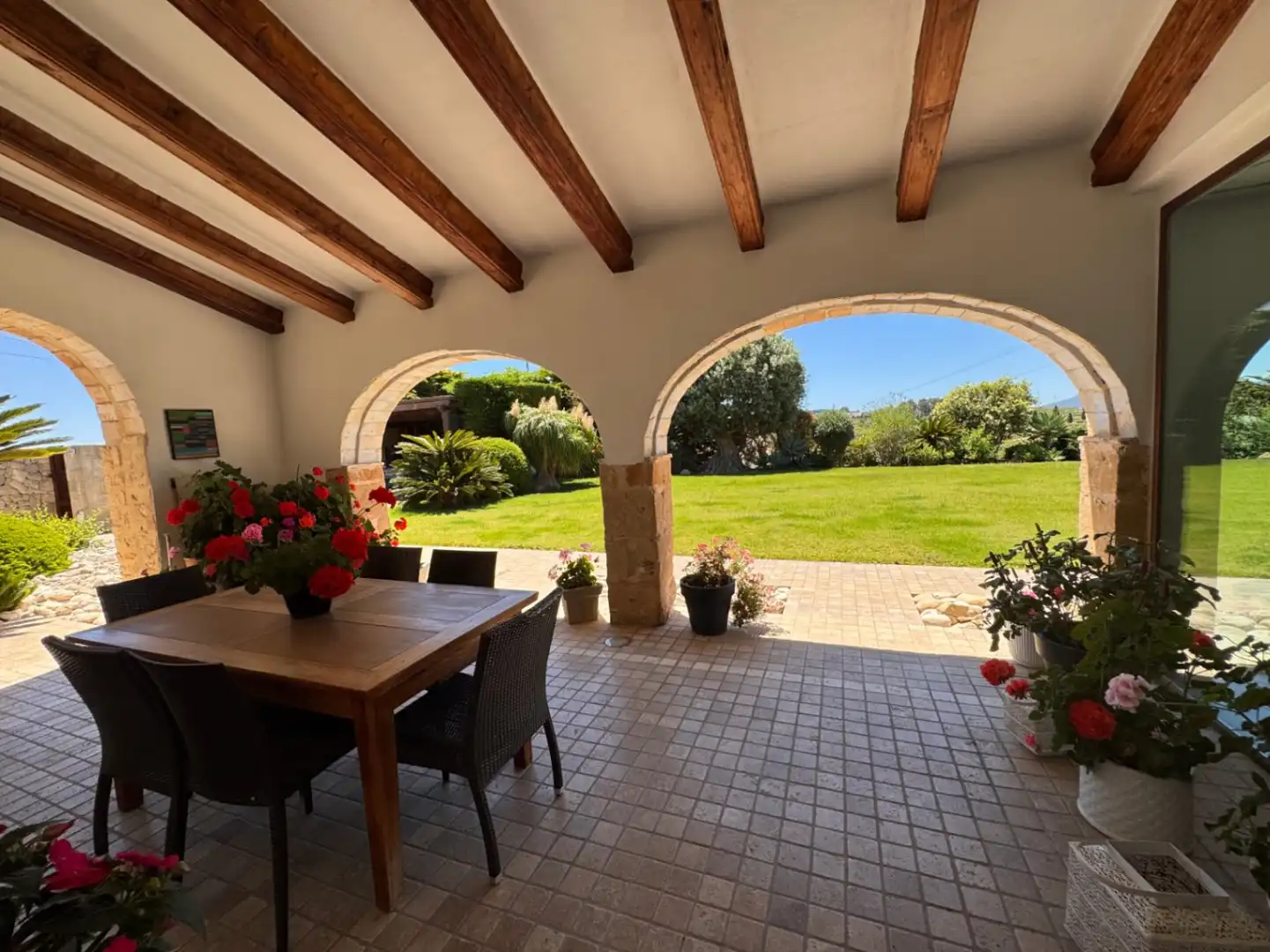 Terraza de Finca rústica en venta en Benissa con Aire acondicionado, Calefacción y Jardín privado
