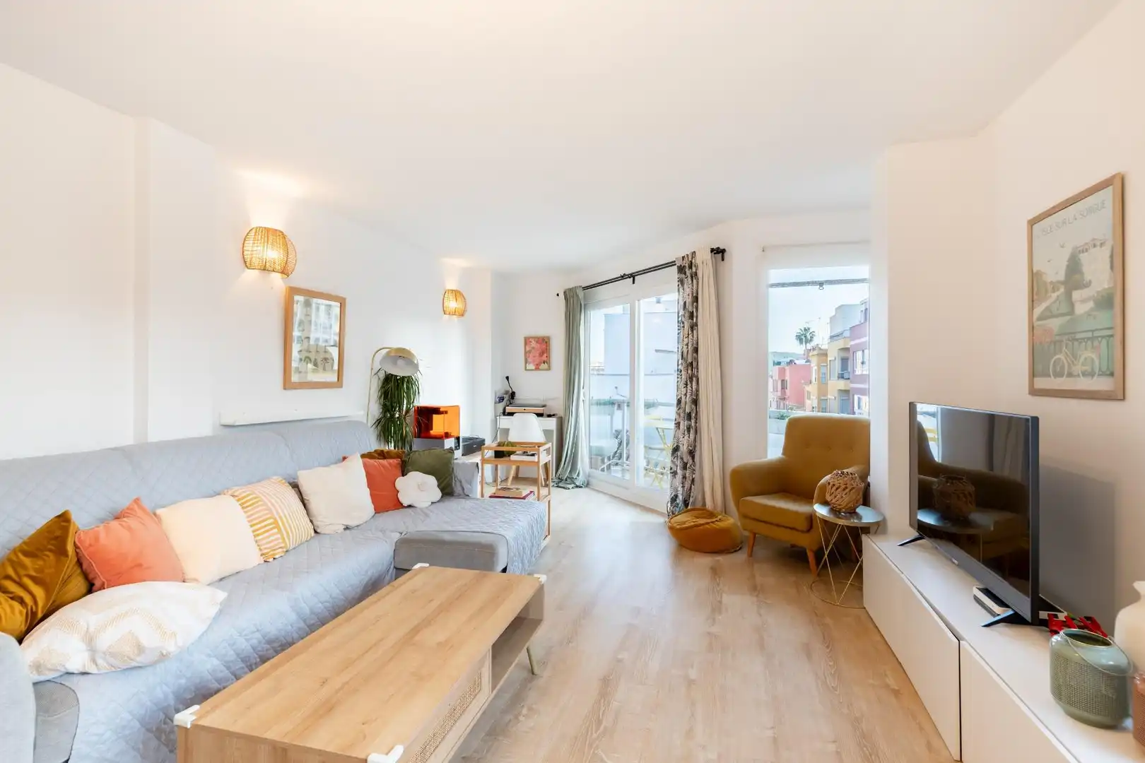 Sala d'estar de Apartament en venda en  Palma de Mallorca amb Aire condicionat, Calefacció i Parquet
