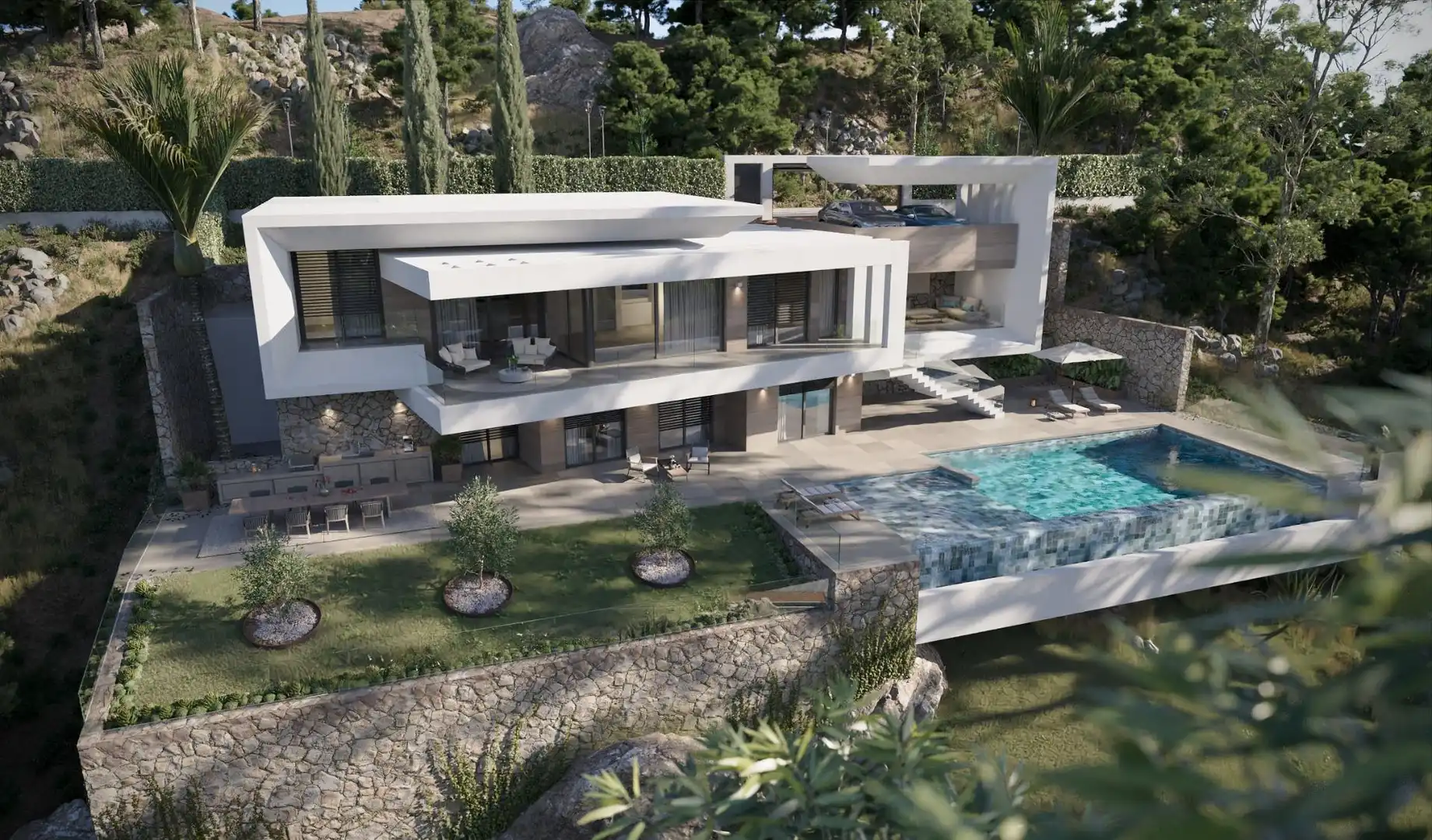 Exterior view of Houses for sale in Benahavís  with Private garden and Swimming Pool