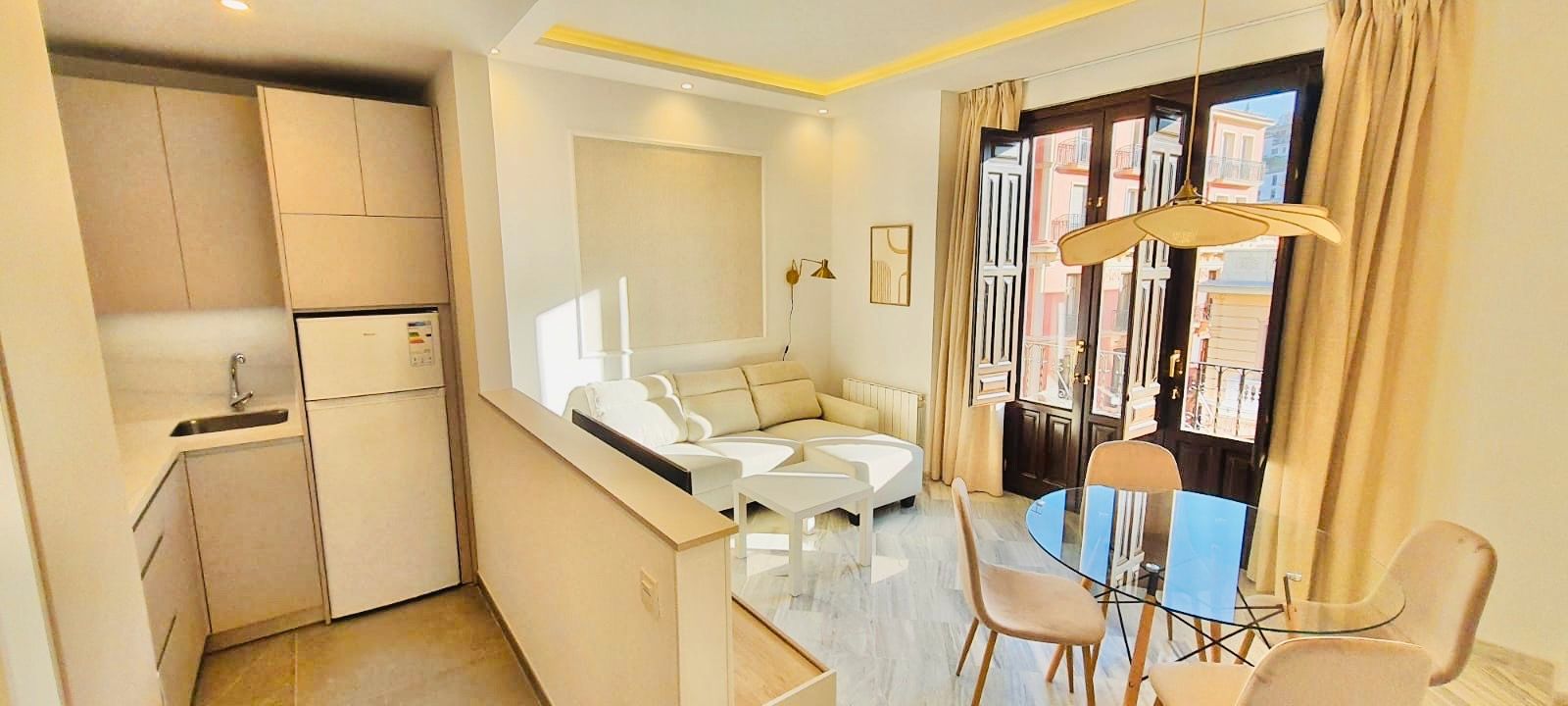 Living room of Apartment to rent in  Granada Capital  with Air Conditioner, Heating and Furnished