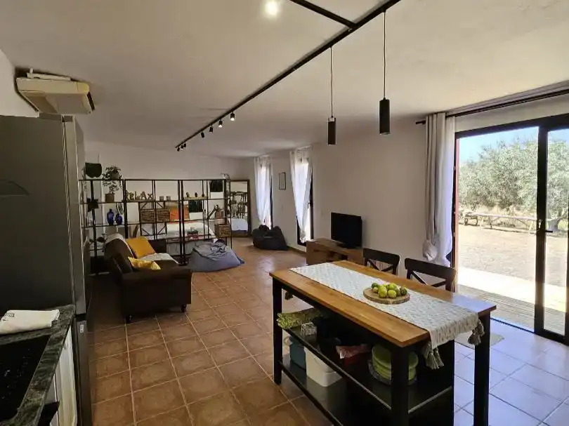 Wohnzimmer von Country house zur Miete in Pájara mit Klimaanlage, Abstellraum und Möbliert