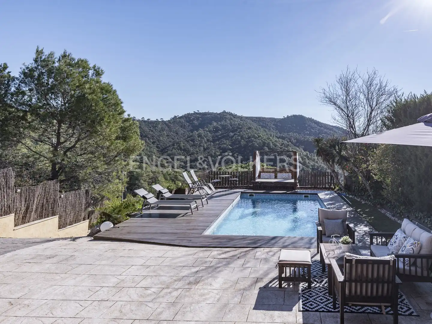 Terraza de Casa o chalet de alquiler en Vacarisses con Aire acondicionado, Calefacción y Jardín privado