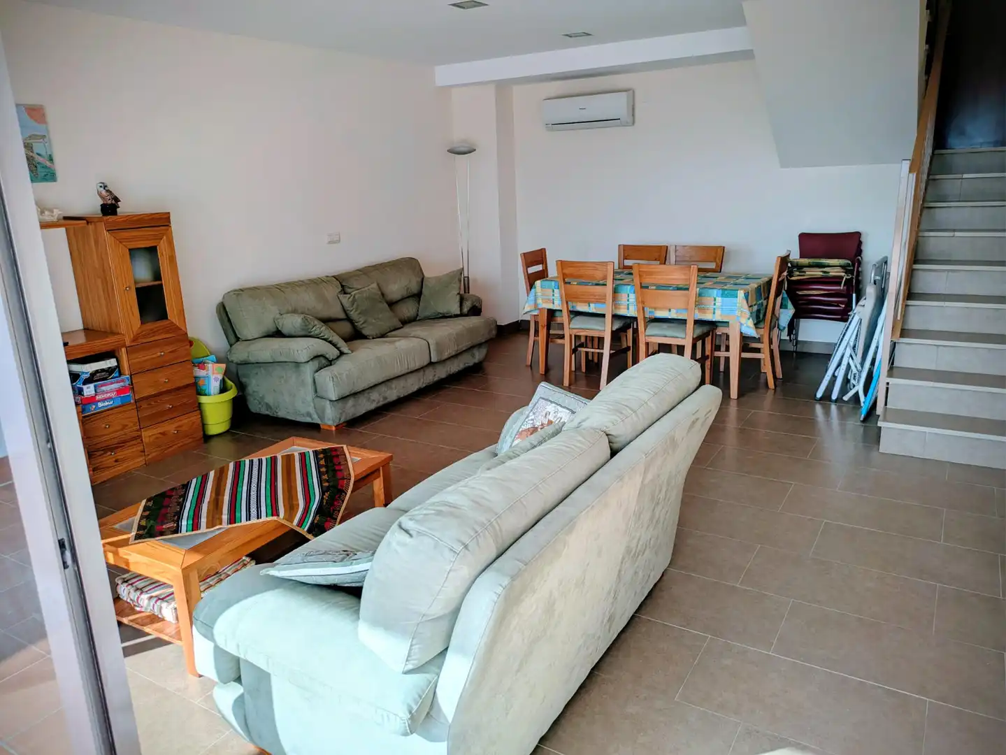Sala d'estar de Casa o xalet en venda en Cullera amb Aire condicionat, Terrassa i Moblat
