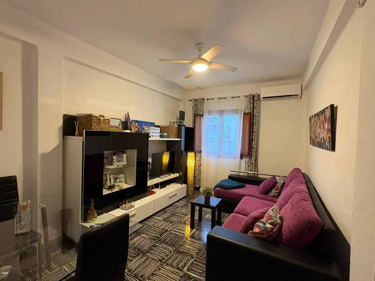 Living room of Flat for sale in Llanera de Ranes  with Air Conditioner, Furnished and Balcony