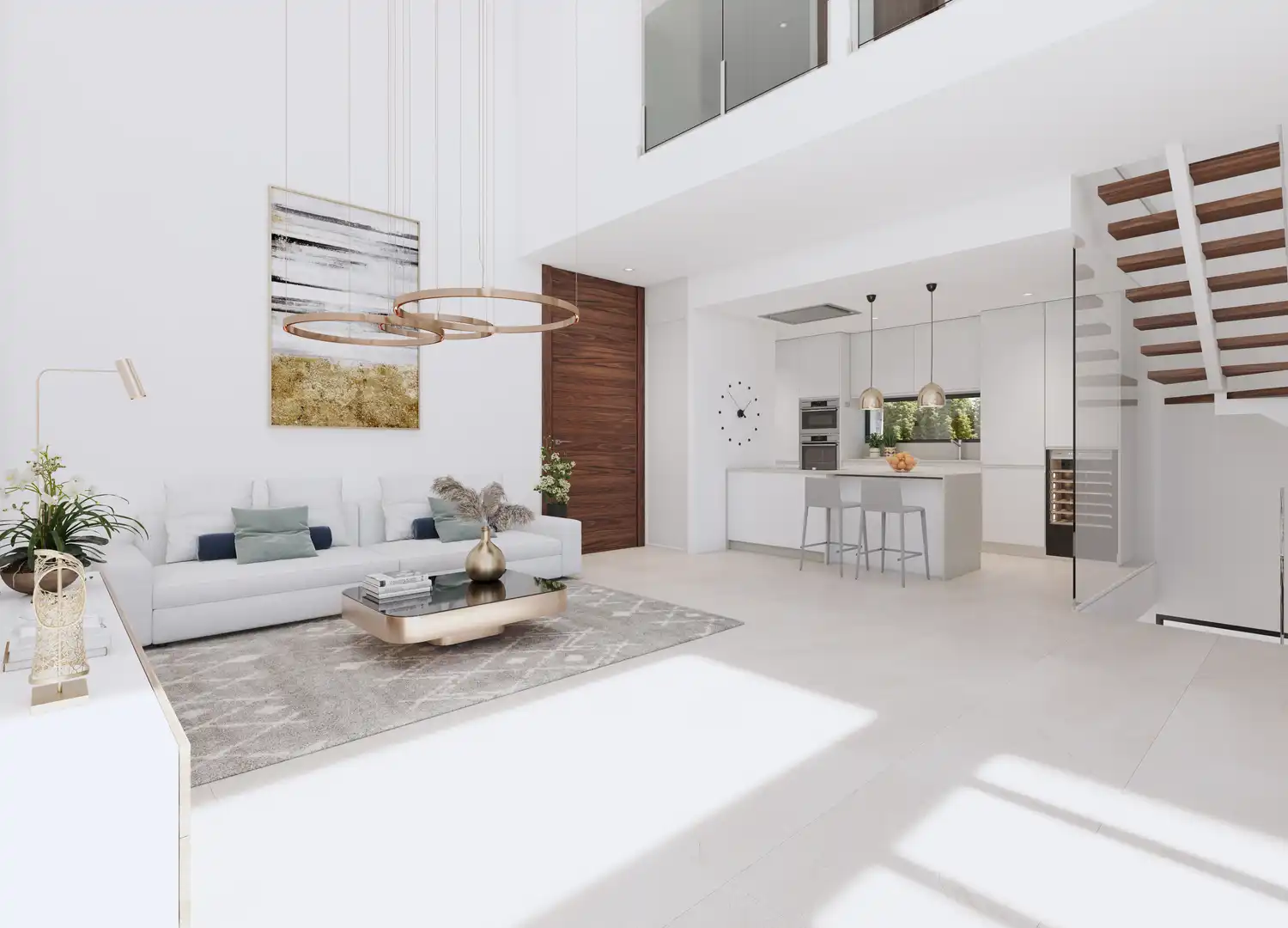 Sala de estar de Casa o chalet en venta en Finestrat con Aire acondicionado, Jardín privado y Terraza