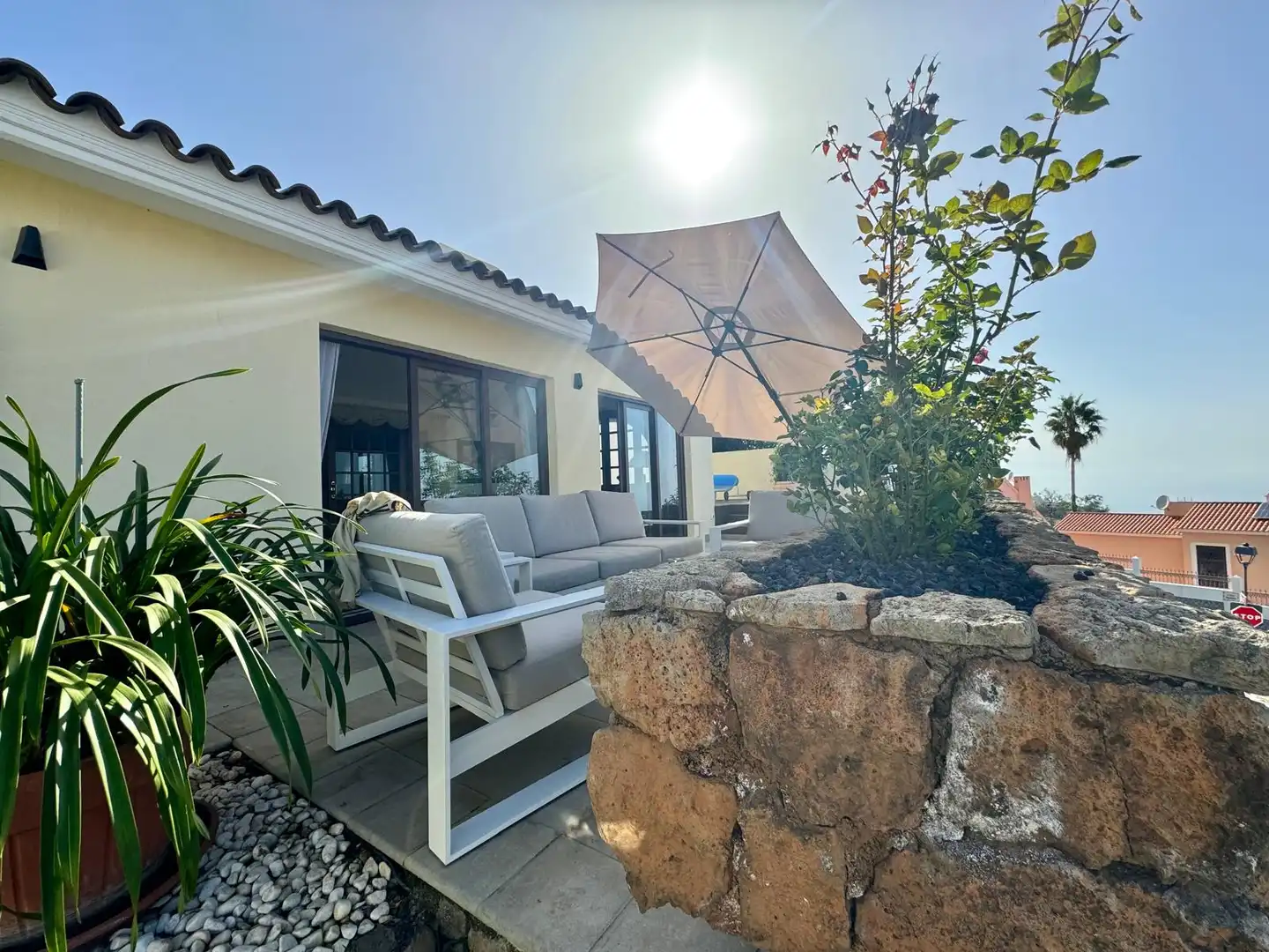 Terrassa de Casa o xalet en venda en El Sauzal amb Aire condicionat, Jardí privat i Terrassa