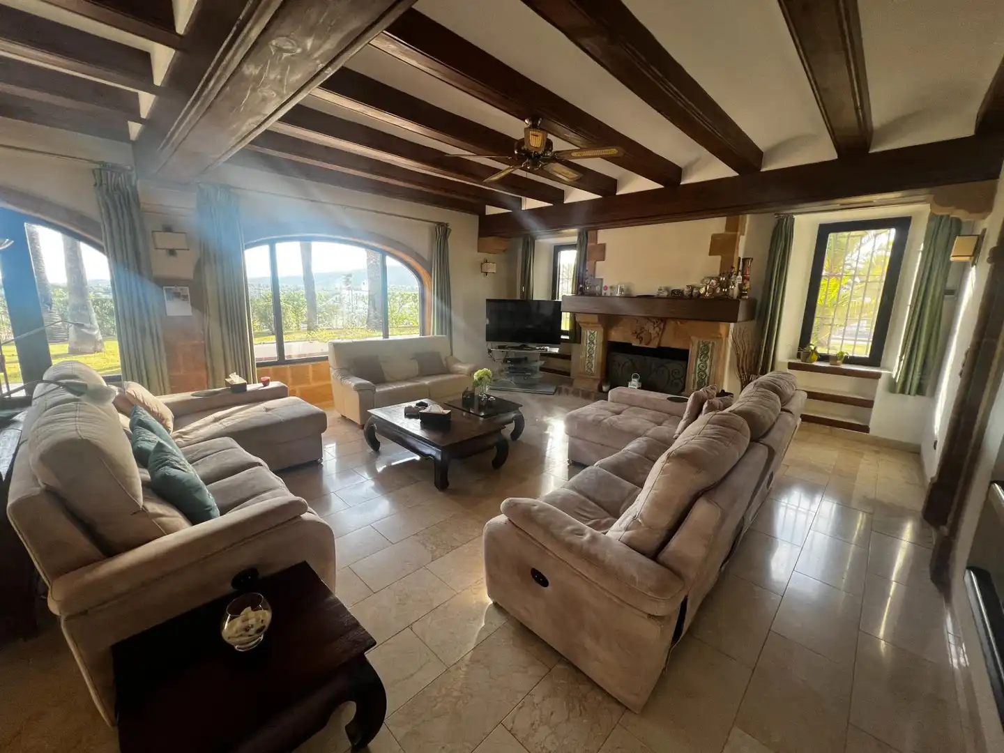 Sala d'estar de Casa o xalet en venda en Jávea / Xàbia amb Aire condicionat, Jardí privat i Terrassa