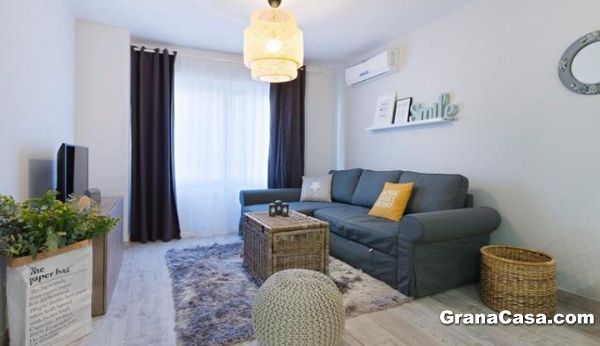 Living room of Apartment to rent in  Granada Capital  with Air Conditioner, Heating and Furnished