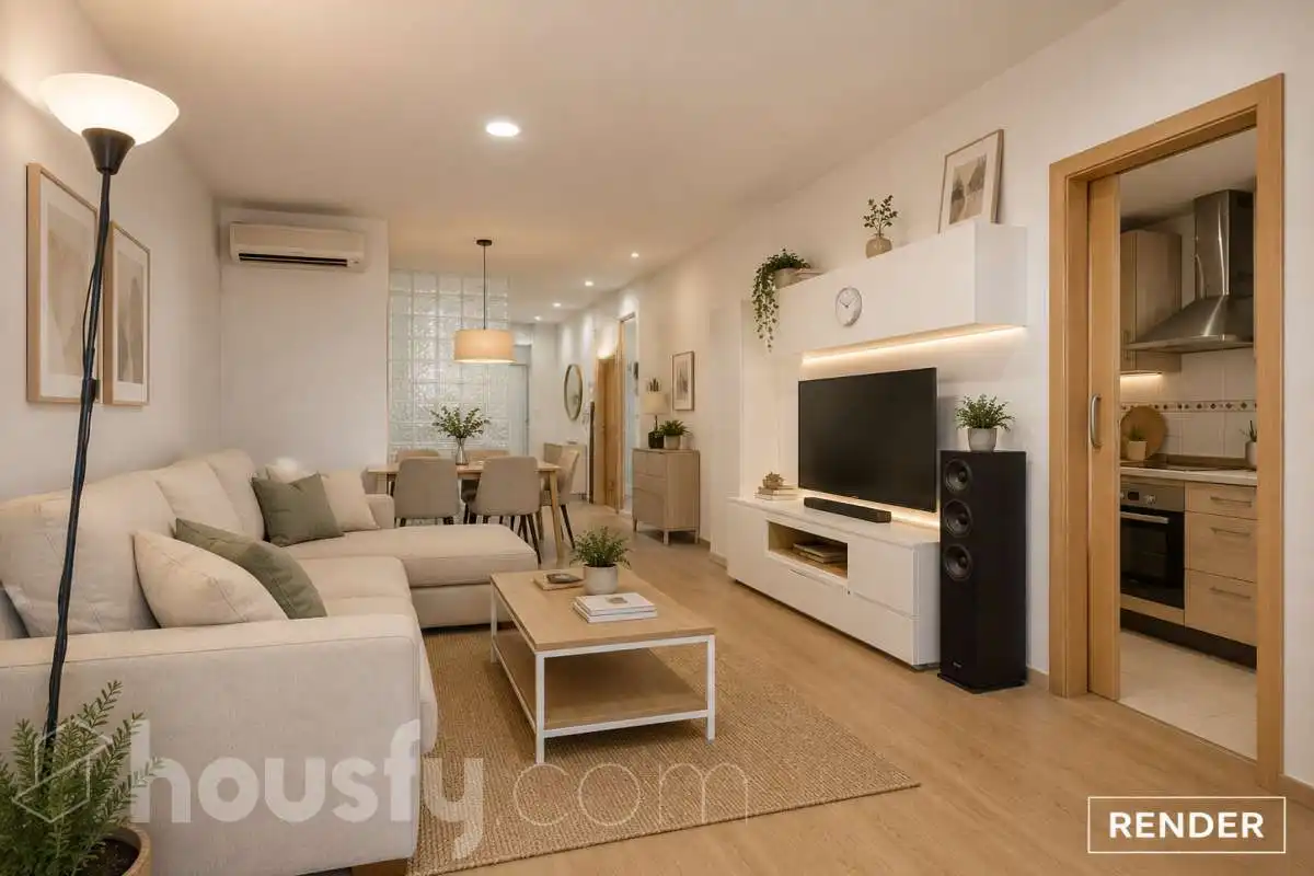 Living room of Flat for sale in El Prat de Llobregat  with Air Conditioner, Heating and Terrace