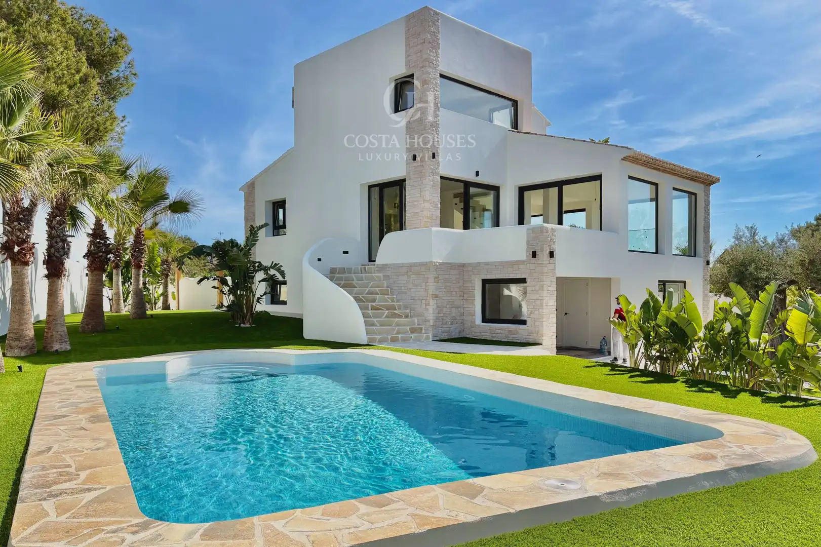 Vista exterior de Casa o xalet en venda en Jávea / Xàbia amb Aire condicionat, Calefacció i Jardí privat
