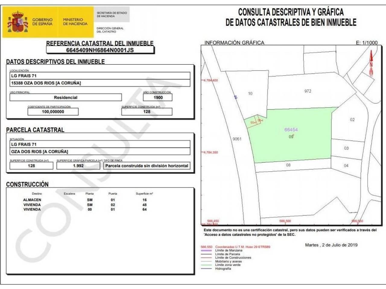Single-family semi-detached for sale in Lugar Frais, 41, Oza dos Ríos