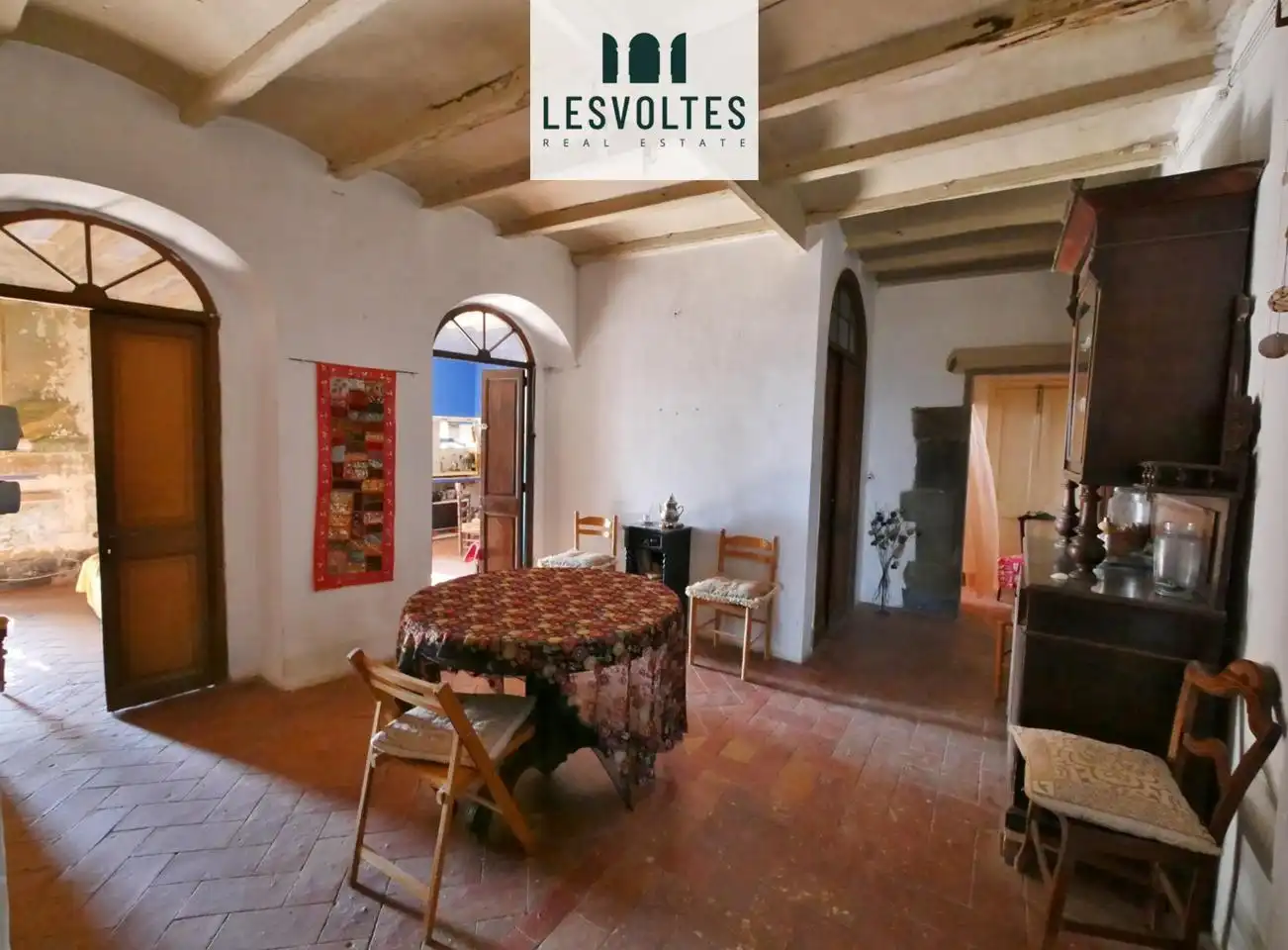Sala d'estar de Finca rústica en venda en Rupià amb Jardí privat i Terrassa