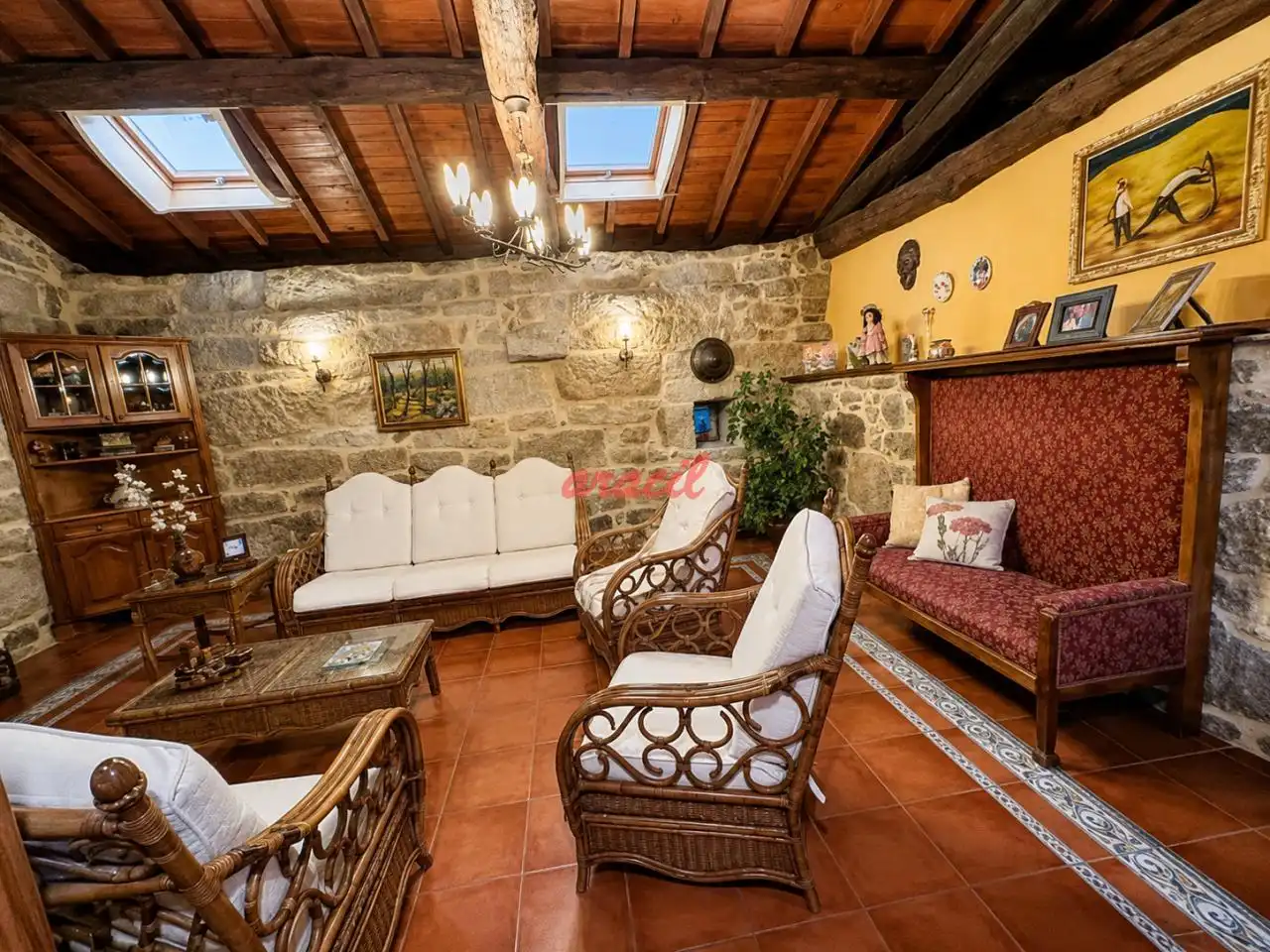 Living room of Houses for sale in San Amaro  with Heating, Private garden and Terrace