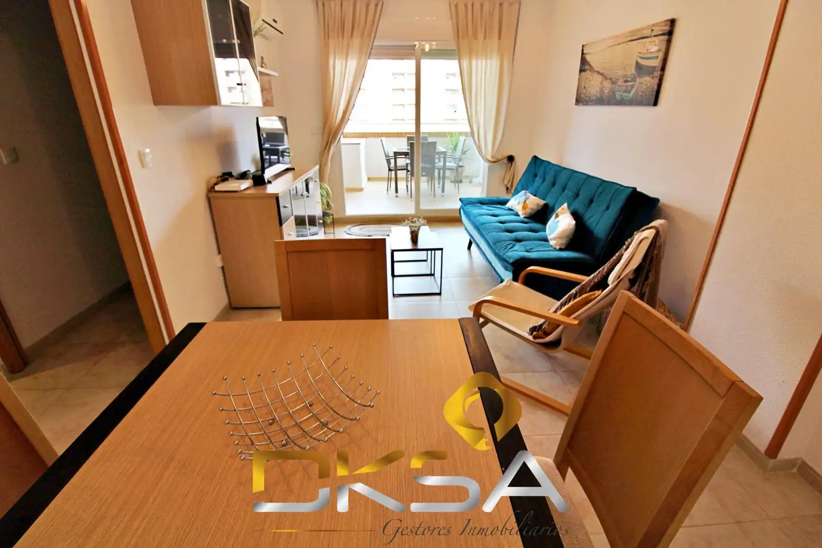 Living room of Apartments for rent in Oropesa del Mar / Orpesa  with Air Conditioner, Heating and Private garden