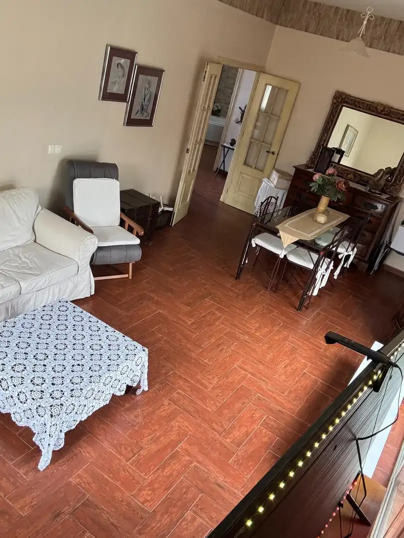 Menjador de Casa o xalet en venda en Villanueva del Río y Minas amb Aire condicionat, Jardí privat i Terrassa