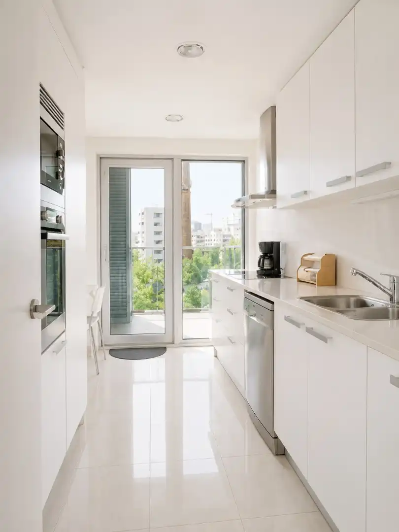 Cocina de Piso de alquiler en Barcelona con Aire acondicionado, Calefacción y Parquet