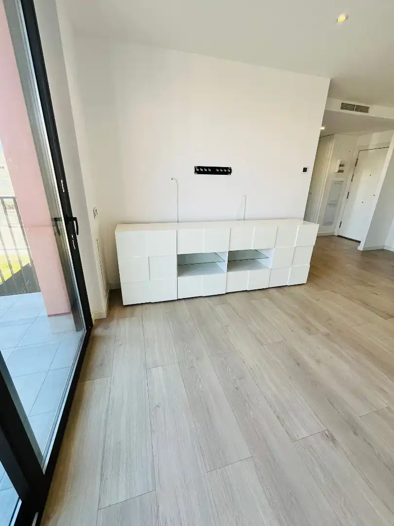 Living room of Flat for sale in Cubelles  with Air Conditioner, Parquet flooring and Terrace