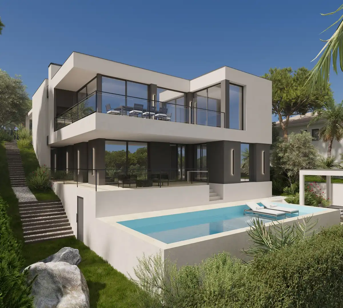Vista exterior de Casa o chalet en venta en Castell d'Aro, Platja d'Aro i s'Agaró con Aire acondicionado, Calefacción y Jardín privado