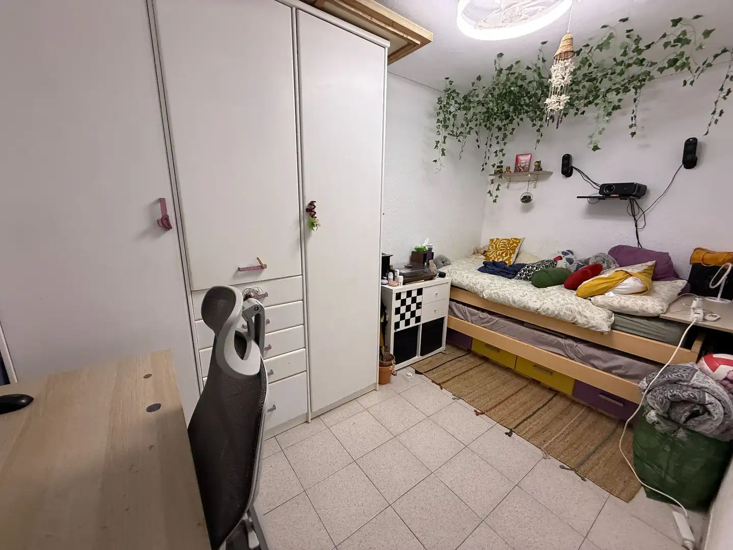 Schlafzimmer von Wohnung zum Verkauf in Santa Coloma de Gramenet mit Klimaanlage, Heizung und Terrasse