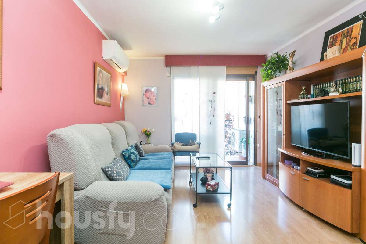 Sala d'estar de Pis en venda en  Barcelona Capital amb Aire condicionat i Calefacció