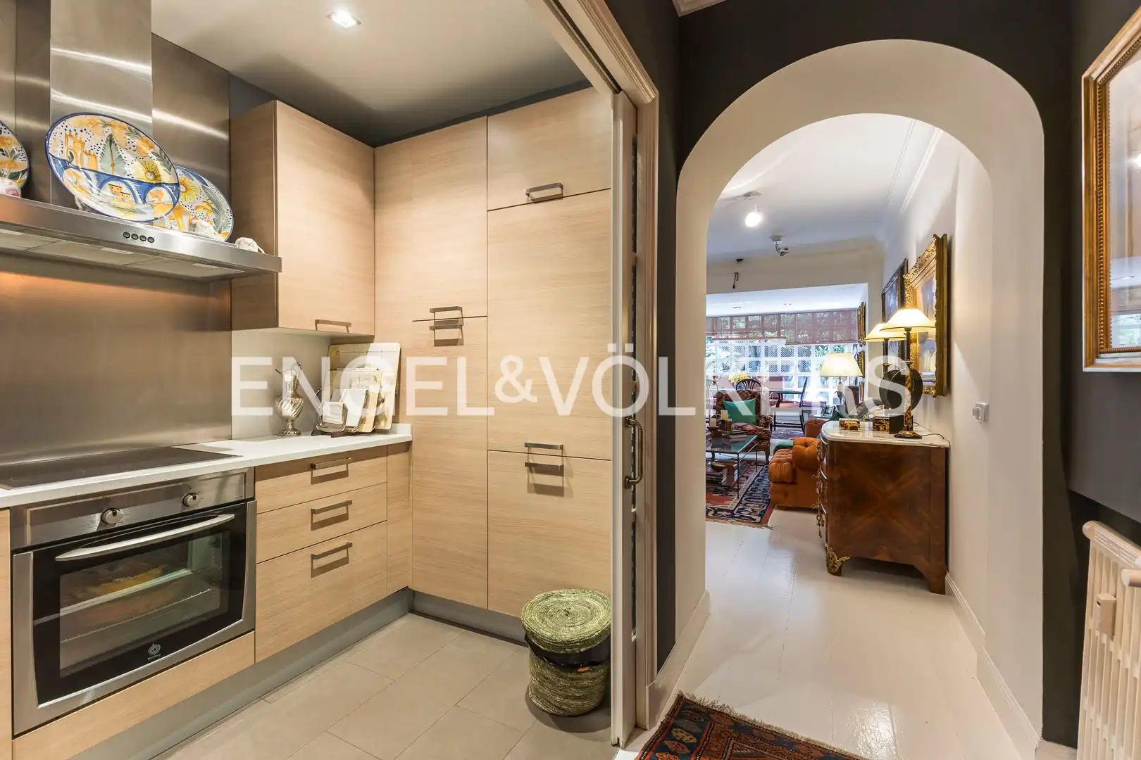 Kitchen of Flat for sale in Madrid  with Air Conditioner, Heating and Private garden