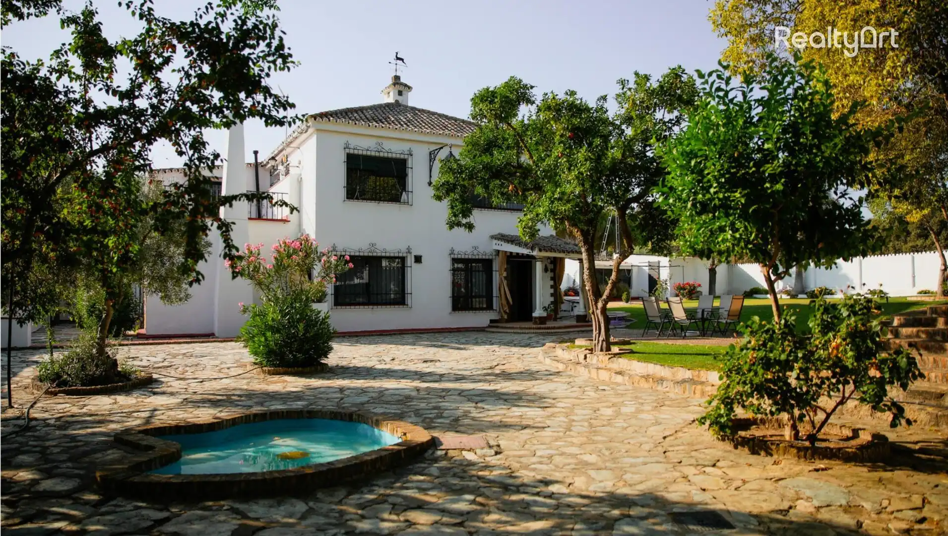 Jardí de Casa o xalet en venda en El Castillo de las Guardas amb Aire condicionat, Calefacció i Jardí privat