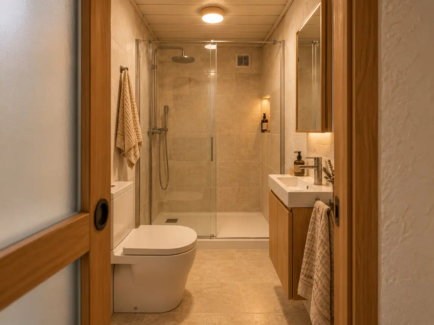 Baño de Finca rústica en venta en Baiona con Jardín privado