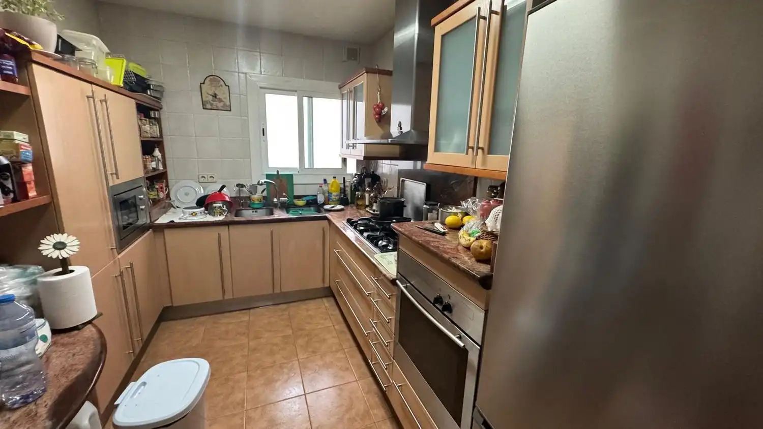 Kitchen of Flat for sale in Montcada i Reixac  with Air Conditioner, Terrace and Storage room