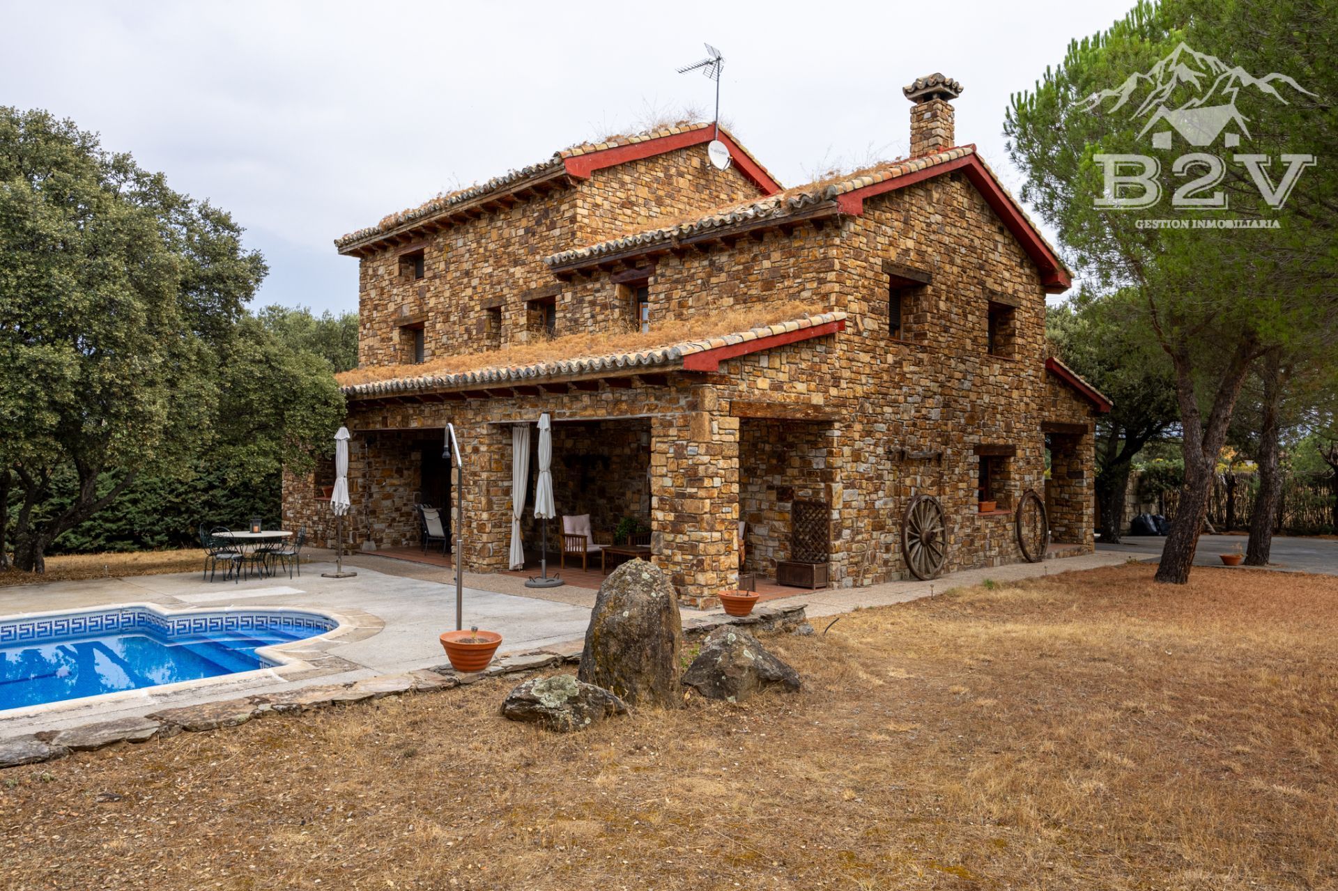 Exterior view of House or chalet for sale in Garganta de los Montes  with Air Conditioner, Heating and Private garden