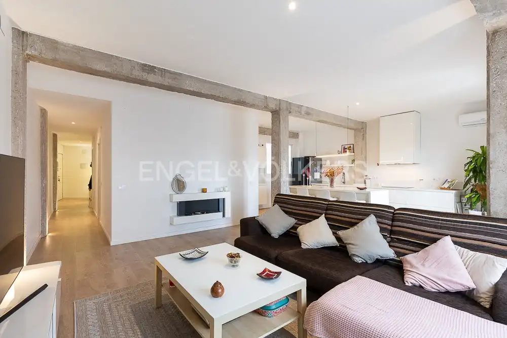Living room of Flat for rent in Valencia  with Air Conditioner, Heating and Parquet flooring
