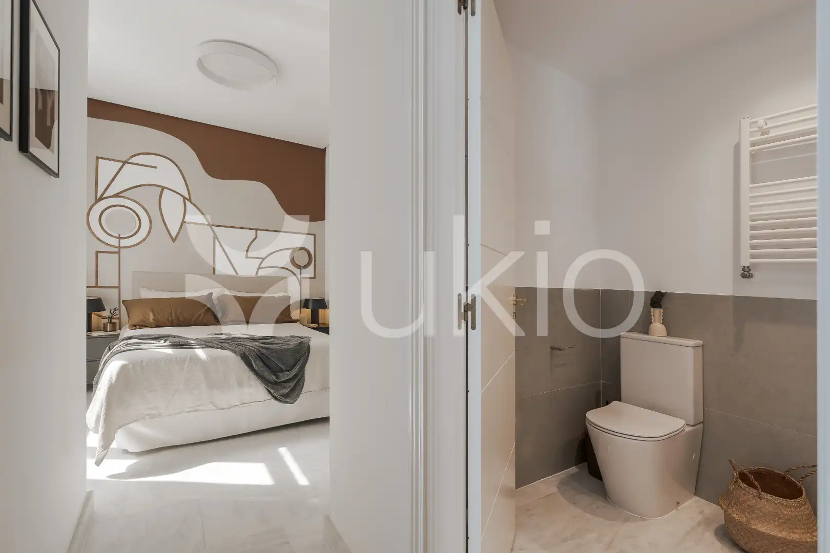 Habitación de Apartamento de alquiler en Madrid con Aire acondicionado, Calefacción y Amueblado