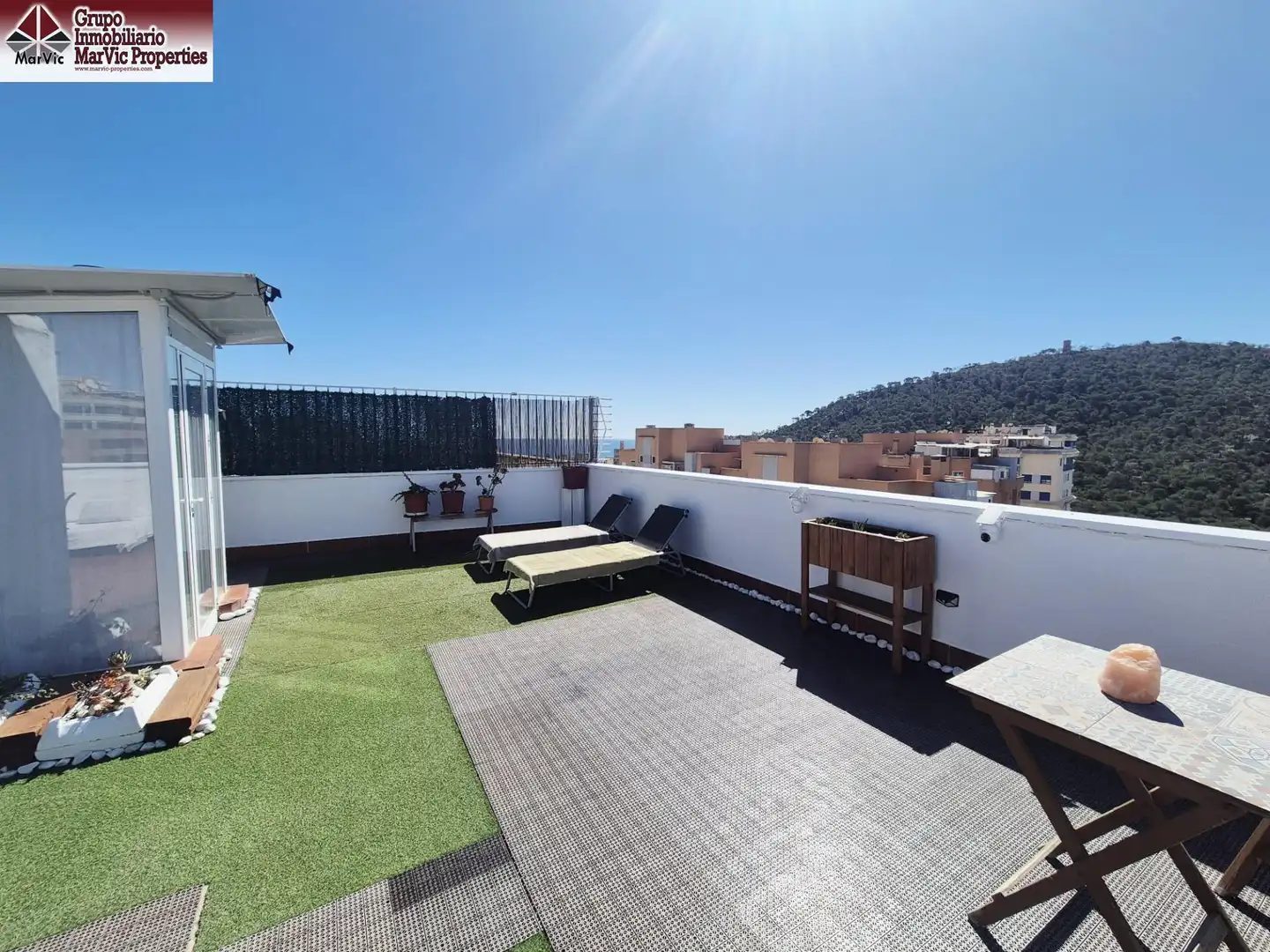 Terraza de Ático en venta en Villajoyosa / La Vila Joiosa con Aire acondicionado, Jardín privado y Terraza