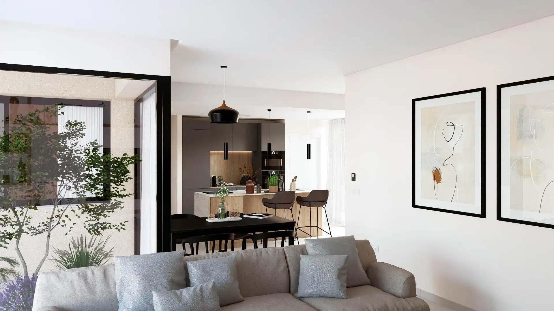 Sala d'estar de Casa o xalet en venda en Murcia amb Aire condicionat, Jardí privat i Terrassa