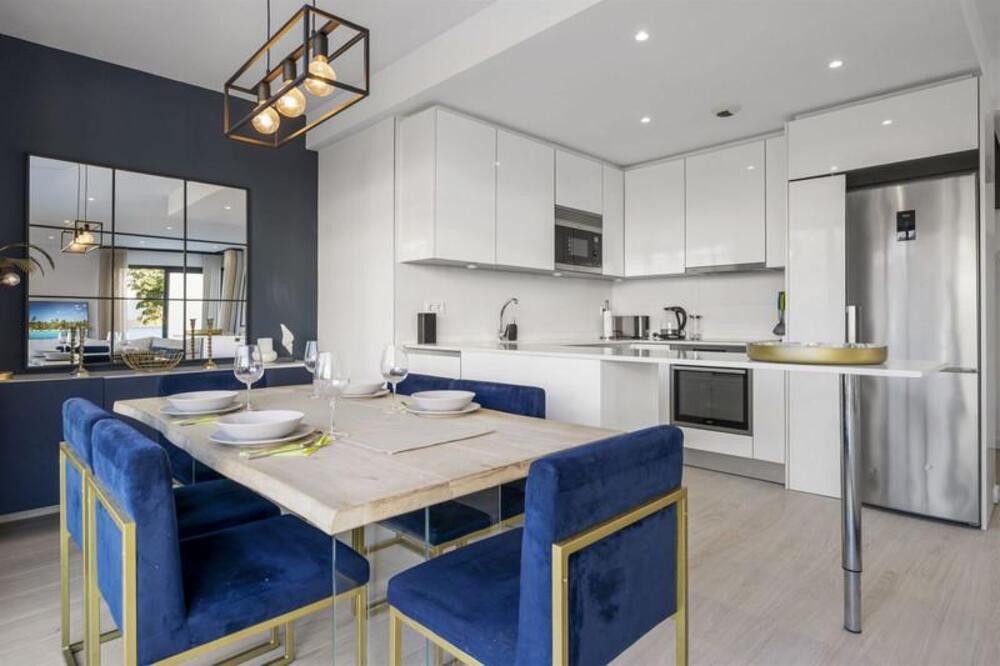 Cocina de Ático de alquiler en Marbella con Aire acondicionado, Terraza y Piscina