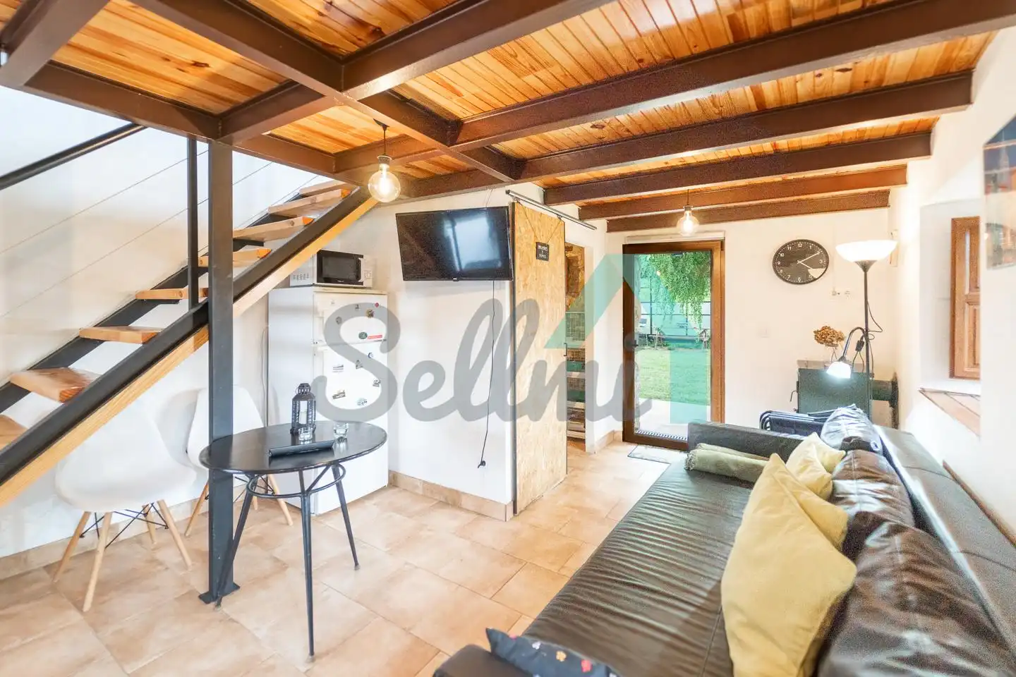 Sala de estar de Casa adosada de alquiler en Oviedo  con Jardín privado, Parquet y Terraza